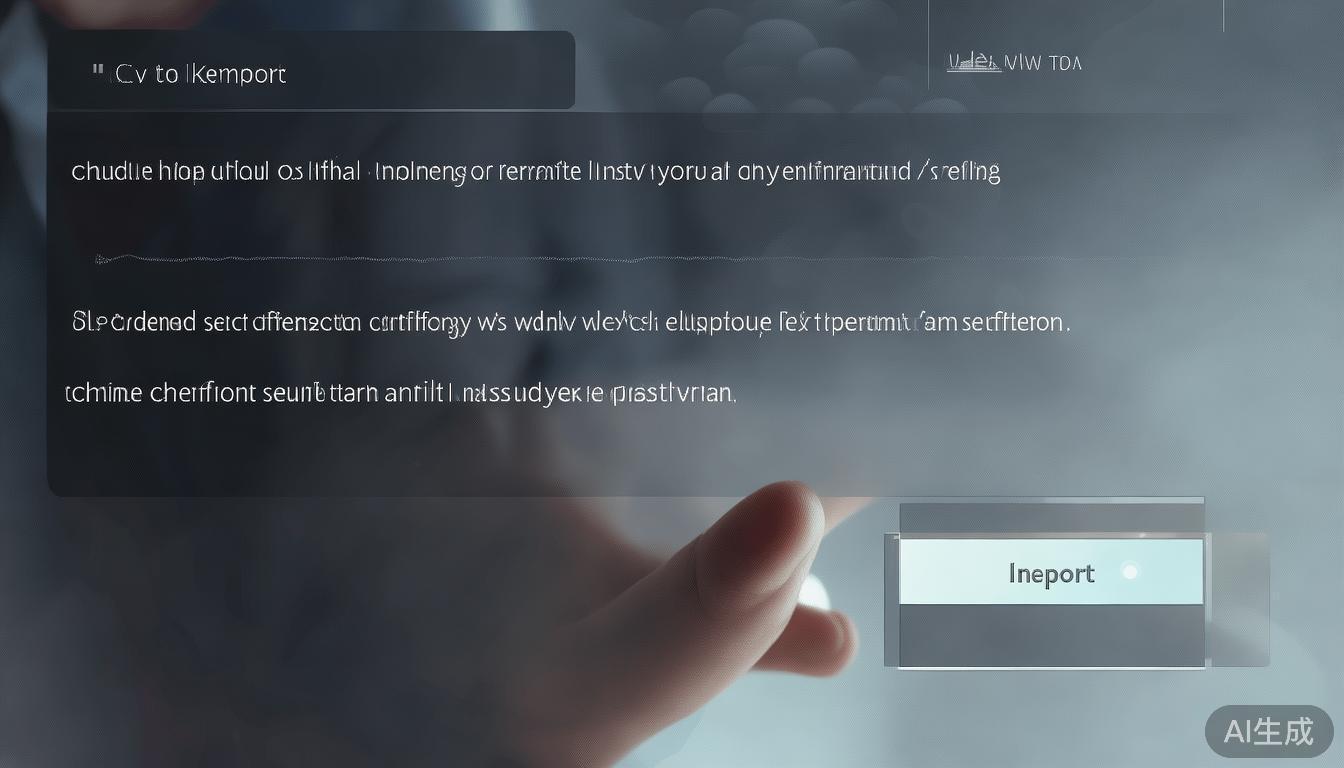 全面解析VPN安装证书流程与常见问题解决方法详解 点击“导入”按钮,按照向导完成证书文件的选择和导入